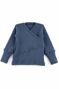 Kaschmir Baby Longsleeve in Blau, Größe 74/80, genäht in Berlin