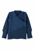 Kaschmir Baby Longsleeve in Blau, Größe 74/80, genäht in Berlin