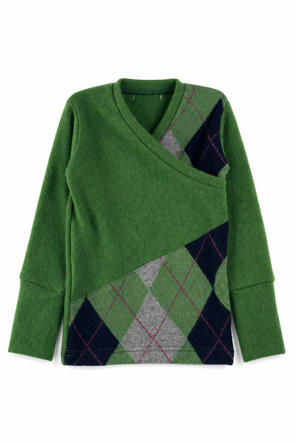 Kaschmir Baby Longsleeve in Grün, Größe 86/92, genäht in Berlin