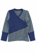 Kaschmir Baby Longsleeve in Blau, Größe 86/92, genäht in Berlin