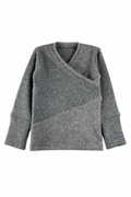 Kaschmir Baby Longsleeve in Grau, Größe 86/92, genäht in Berlin
