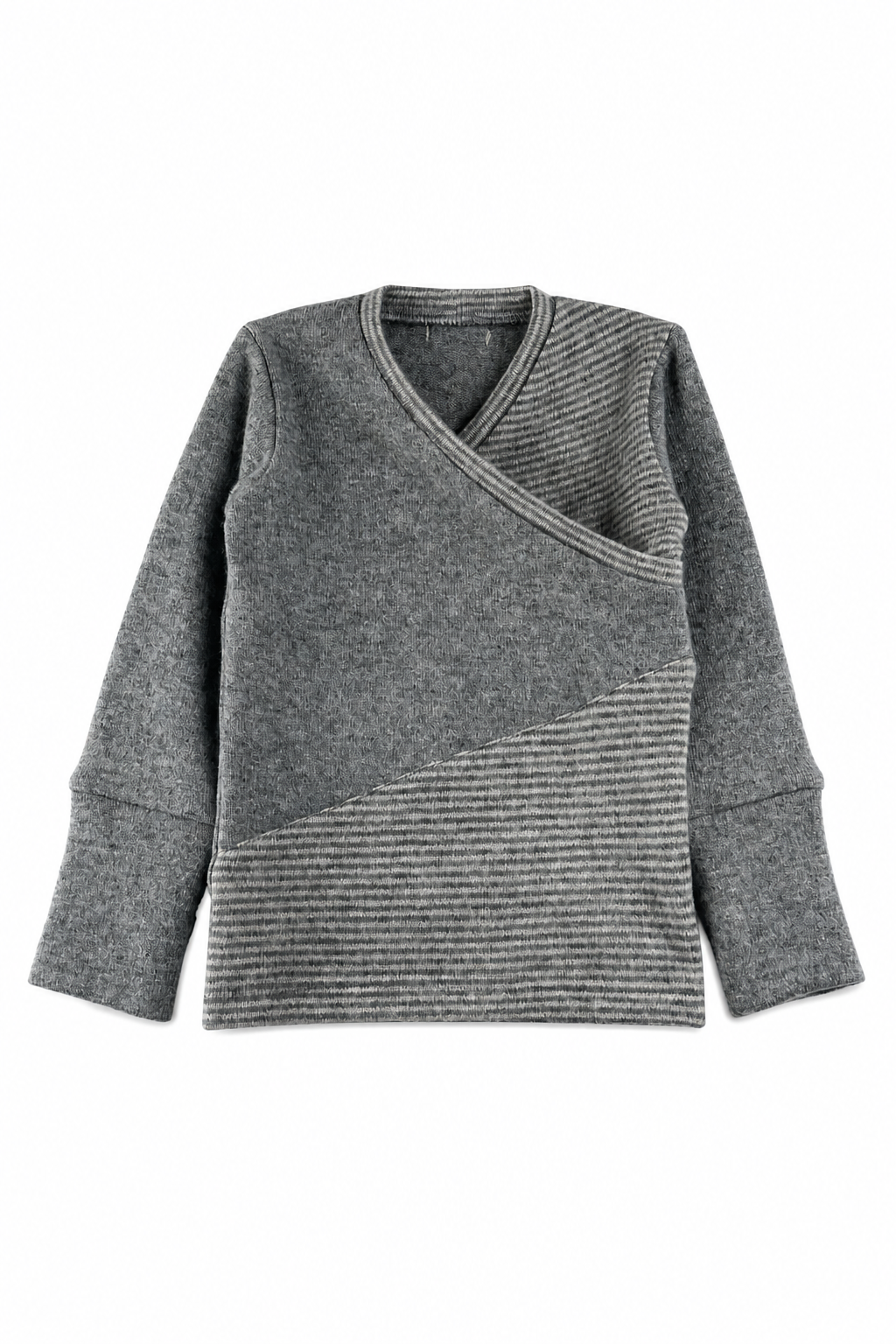 Kaschmir Baby Longsleeve in Grau, Größe 86/92, genäht in Berlin
