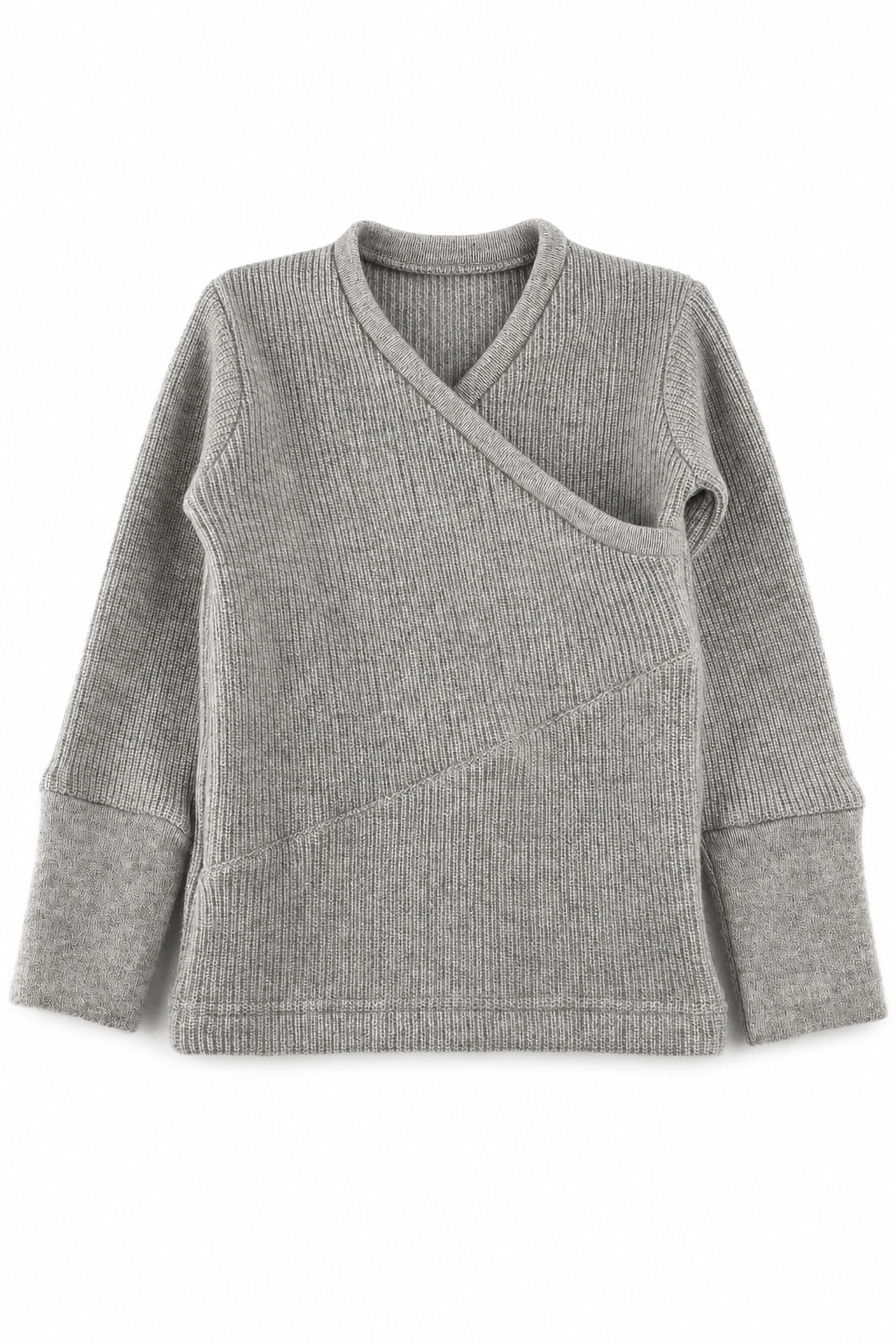Kaschmir Baby Longsleeve in Grau, Größe 86/92, genäht in Berlin