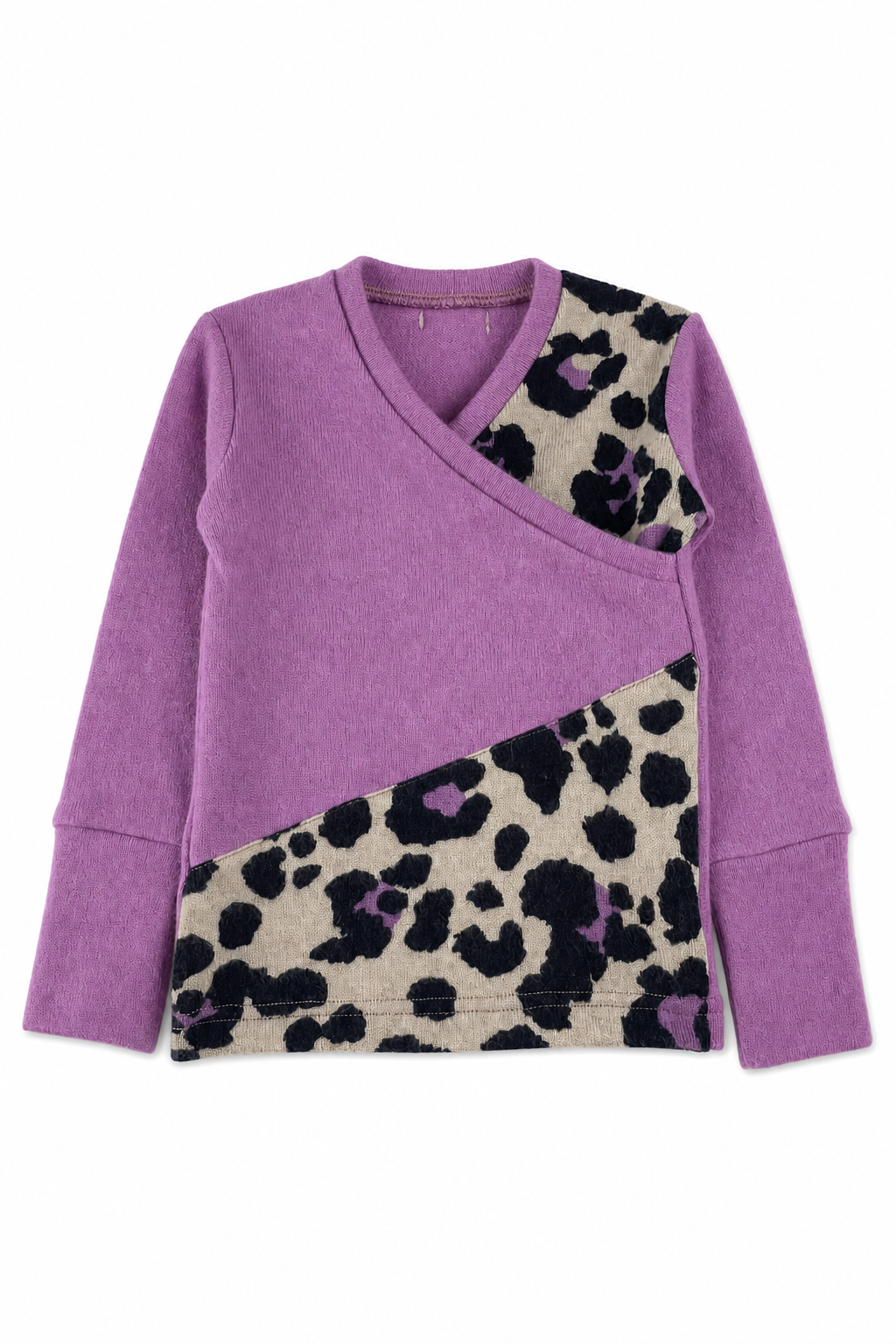 Kaschmir Baby Longsleeve in Lila, Größe 86/92, genäht in Berlin