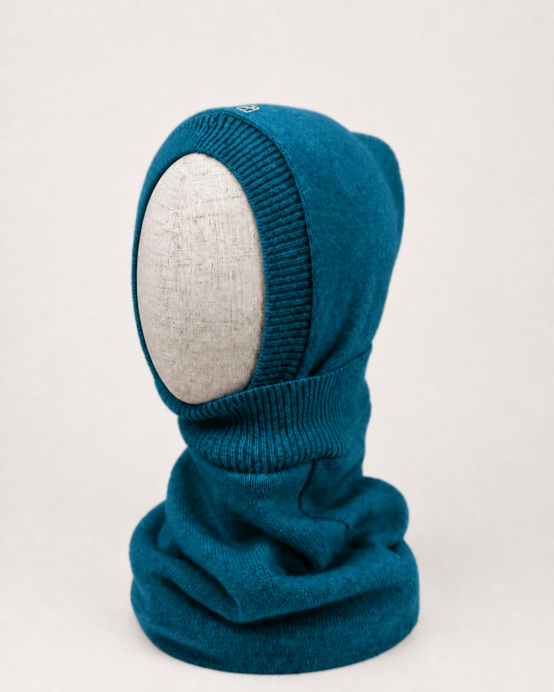 Kaschmir Kinder Kapuzenschal in Blau, genäht in Berlin