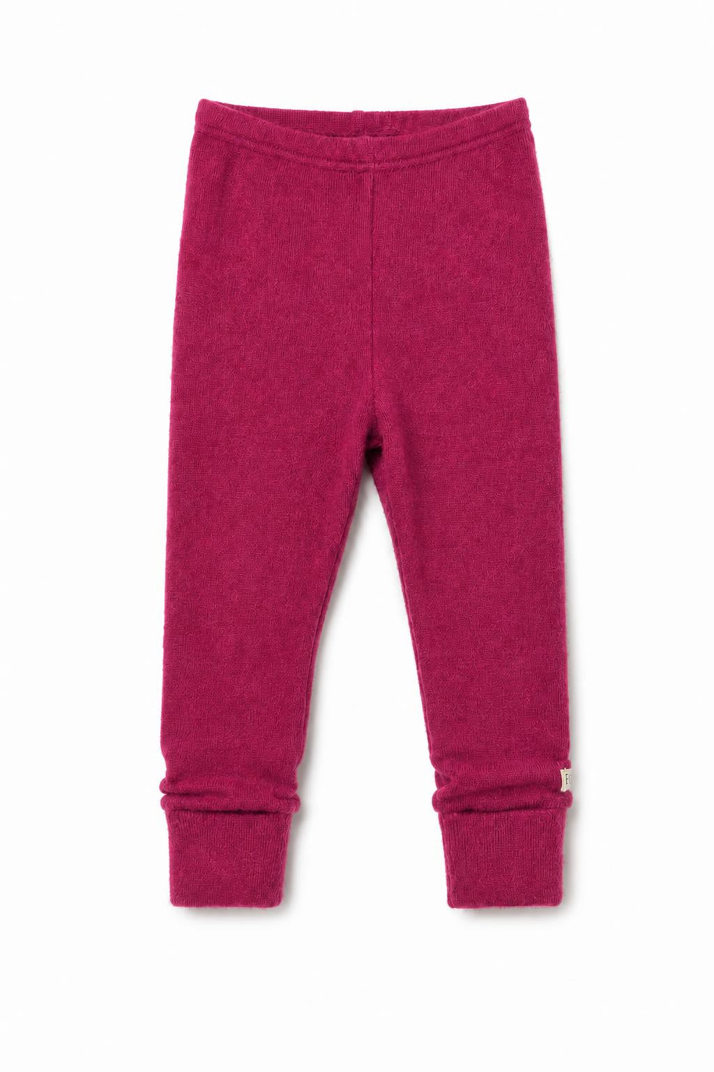Schmale Babyhose aus Kaschmir in Lila, genäht in Berlin