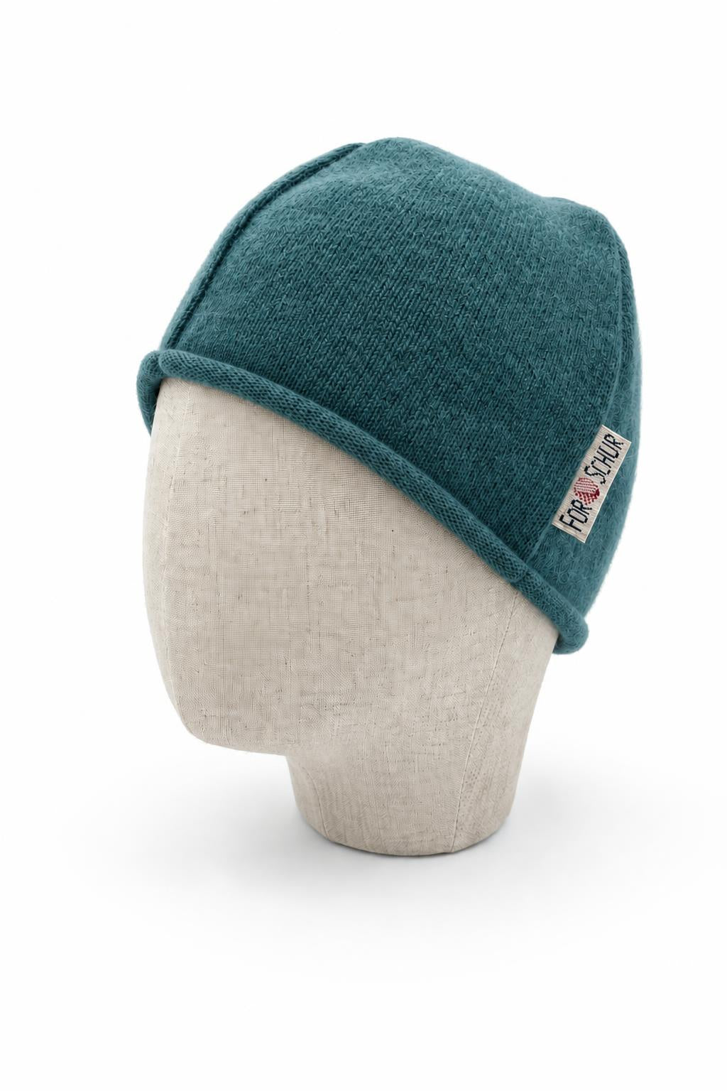 Kaschmir Beanie für Kinder in Blau, genäht in Berlin