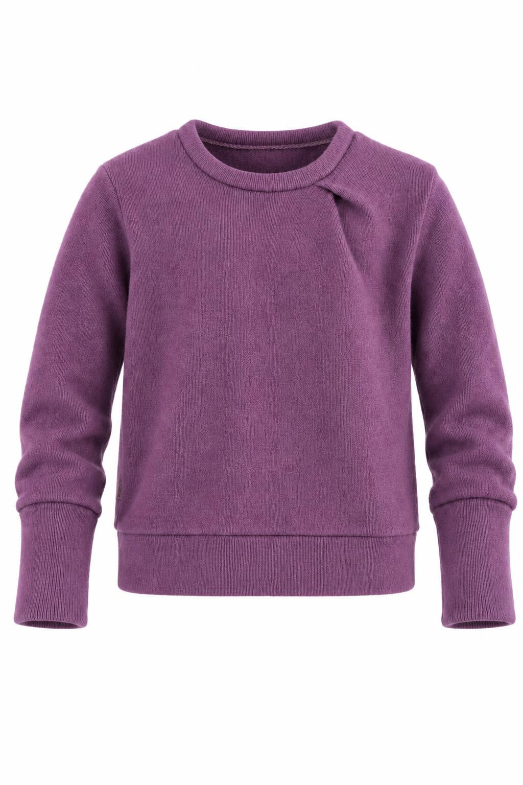 Kaschmir Pullover mit der Falte für Kinder in Lila, genäht in Berlin