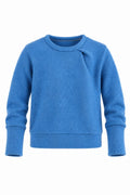 Kaschmir Pullover mit der Falte für Kinder in Blau, genäht in Berlin