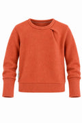 Kaschmir Pullover mit der Falte für Kinder in Orange, genäht in Berlin