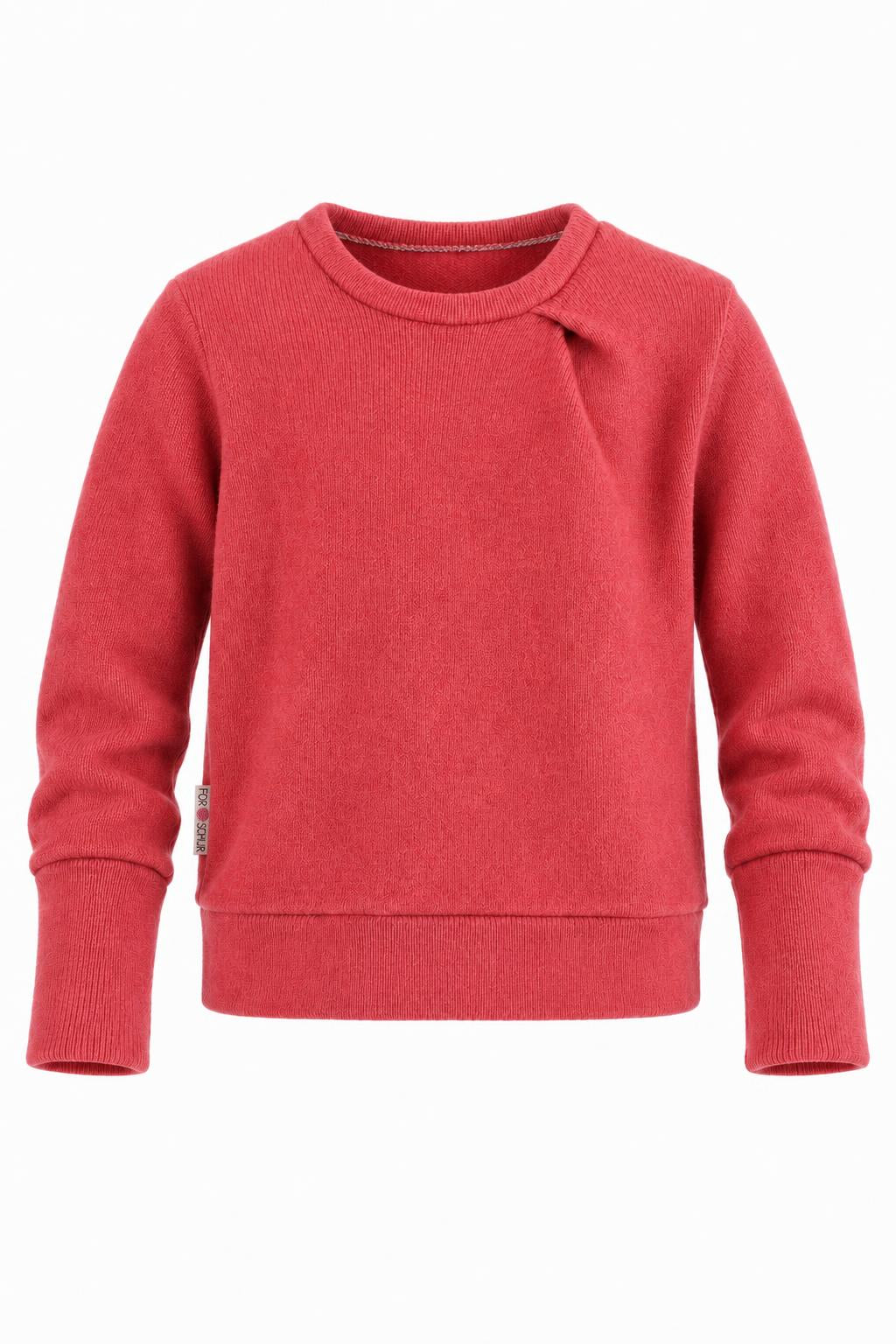 Kaschmir Pullover mit der Falte für Kinder in Pink, genäht in Berlin