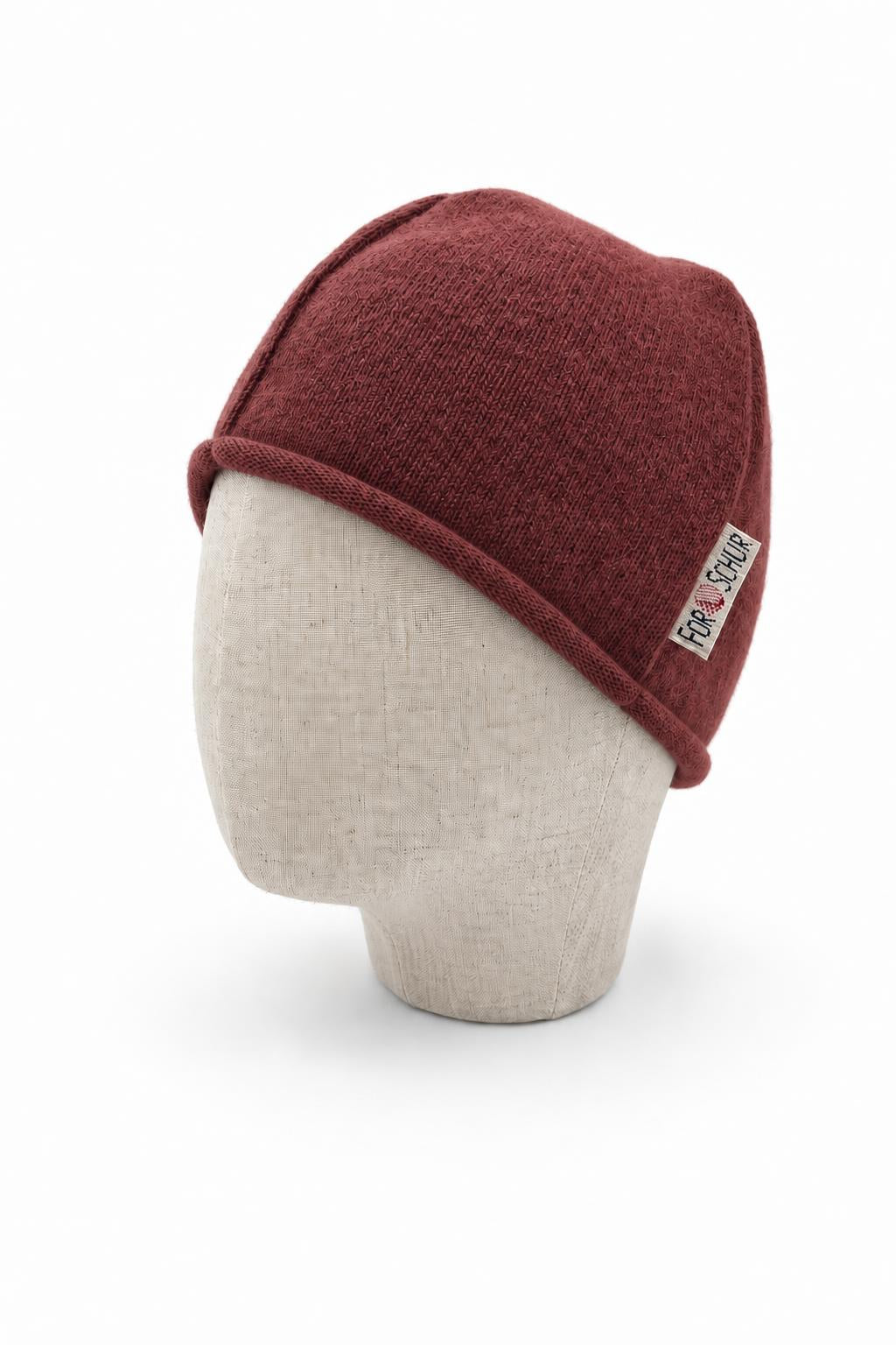 Kaschmir Beanie für Kinder in Braun, genäht in Berlin