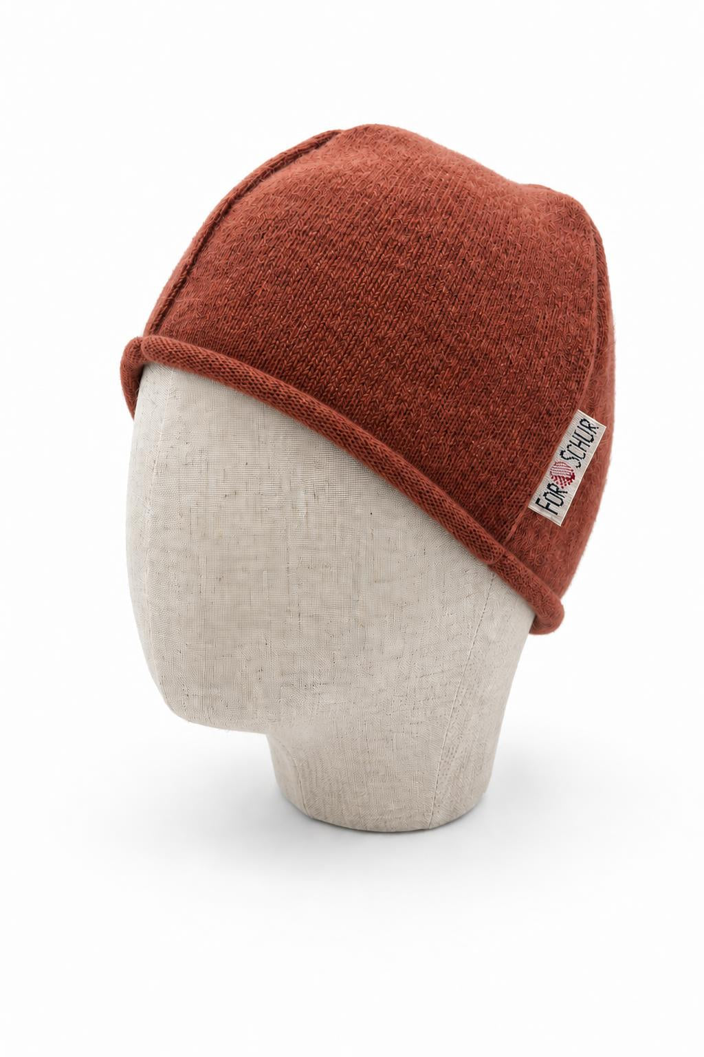 Kaschmir Beanie für Kinder in Braun, genäht in Berlin