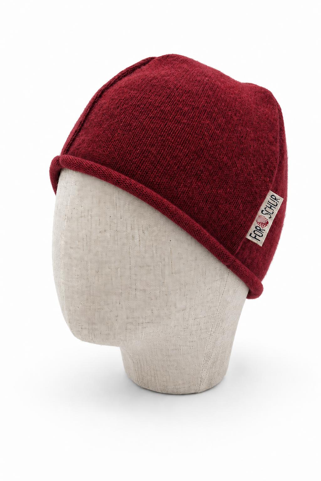 Kaschmir Beanie für Kinder in Rot, genäht in Berlin