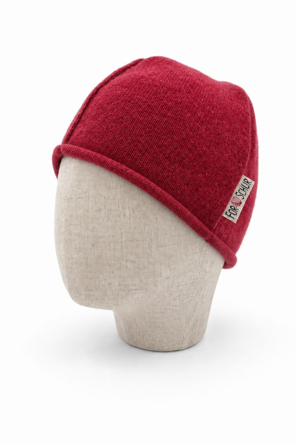Kaschmir Beanie für Kinder in Rot, genäht in Berlin