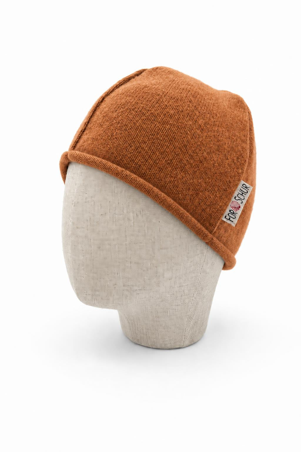 Kaschmir Beanie für Kinder in Orange, genäht in Berlin