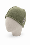 Kaschmir Beanie für Kinder in Grün, genäht in Berlin