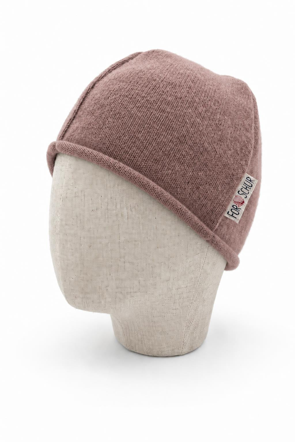 Kaschmir Beanie für Kinder in Rosa, genäht in Berlin