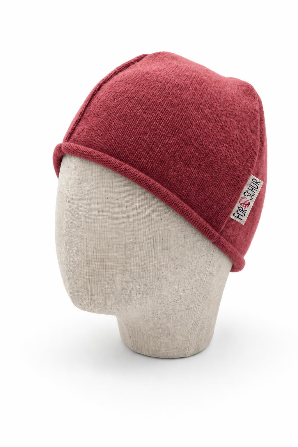 Kaschmir Beanie für Kinder in Rosa, genäht in Berlin