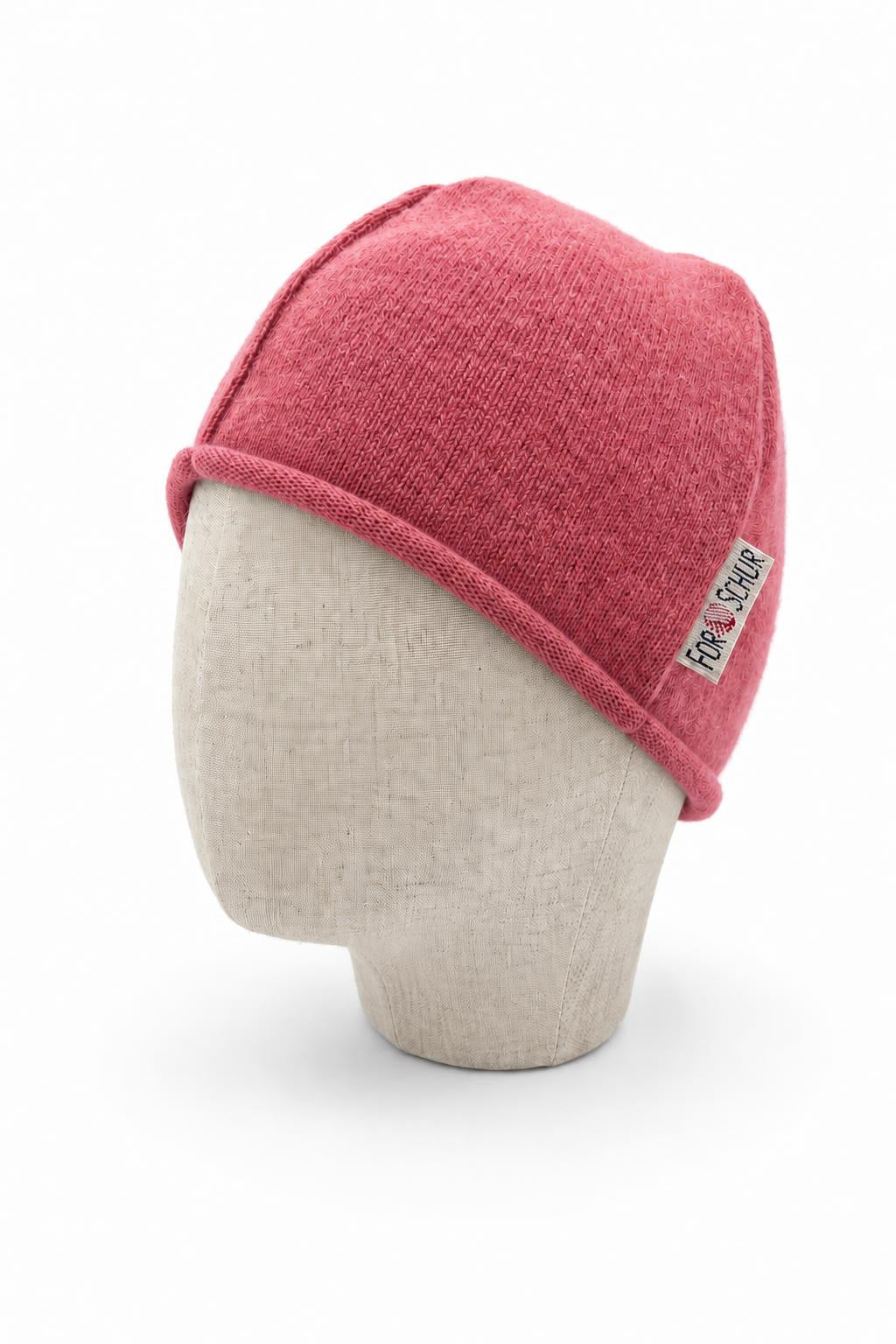 Kaschmir Beanie für Kinder in Rosa, genäht in Berlin
