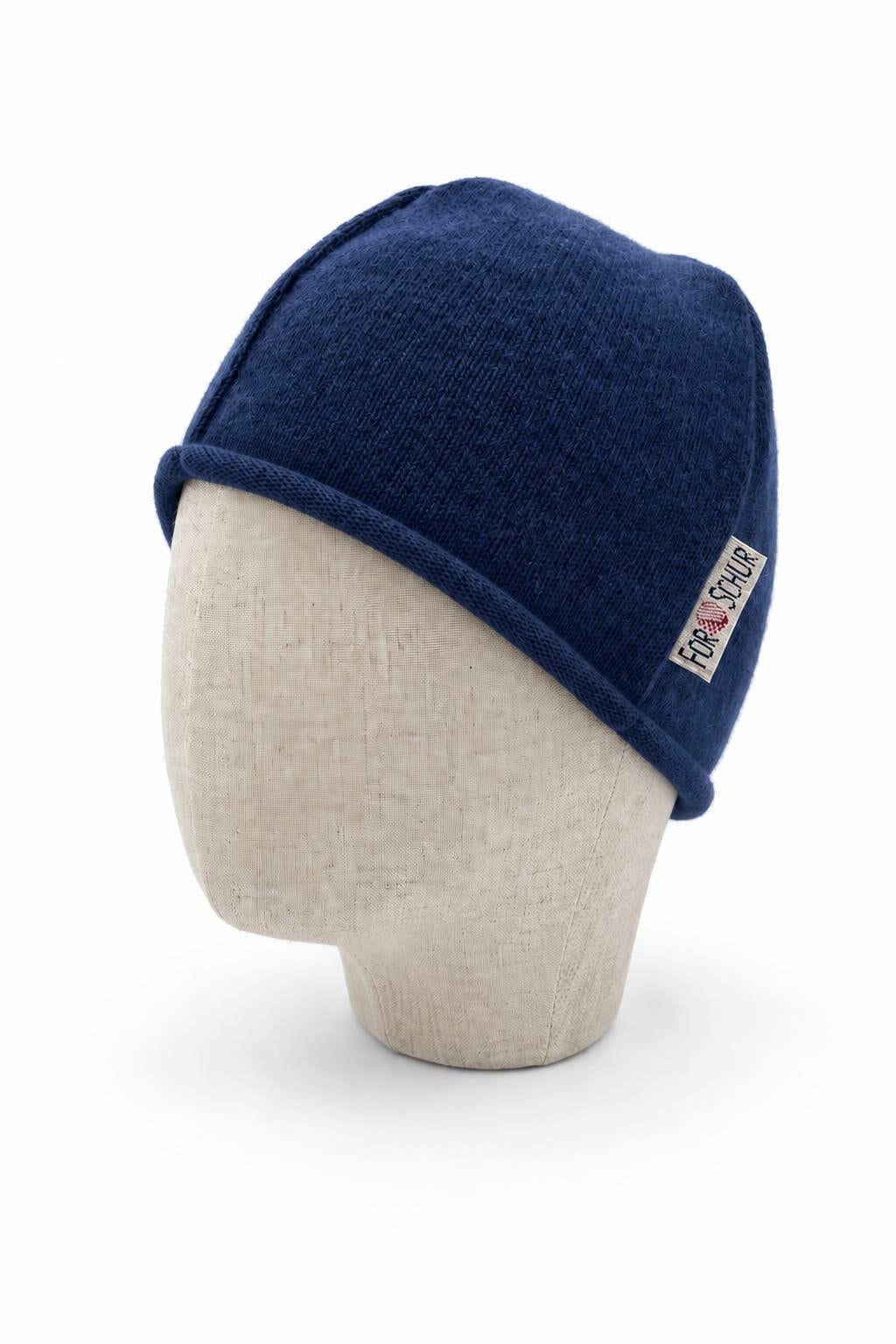 Kaschmir Beanie für Kinder in Blau, genäht in Berlin