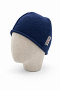 Kaschmir Beanie für Kinder in Blau, genäht in Berlin