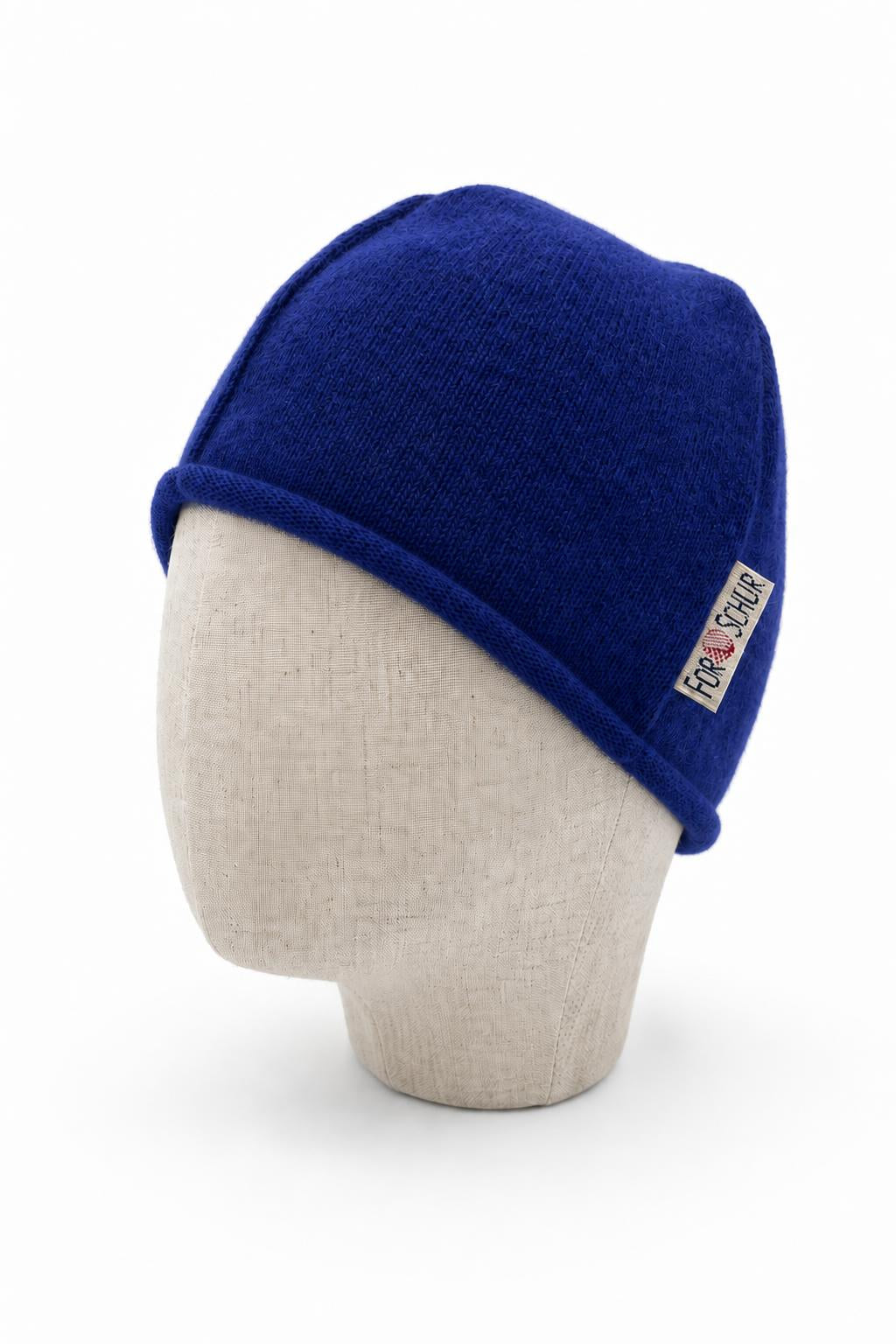 Kaschmir Beanie für Kinder in Blau, genäht in Berlin