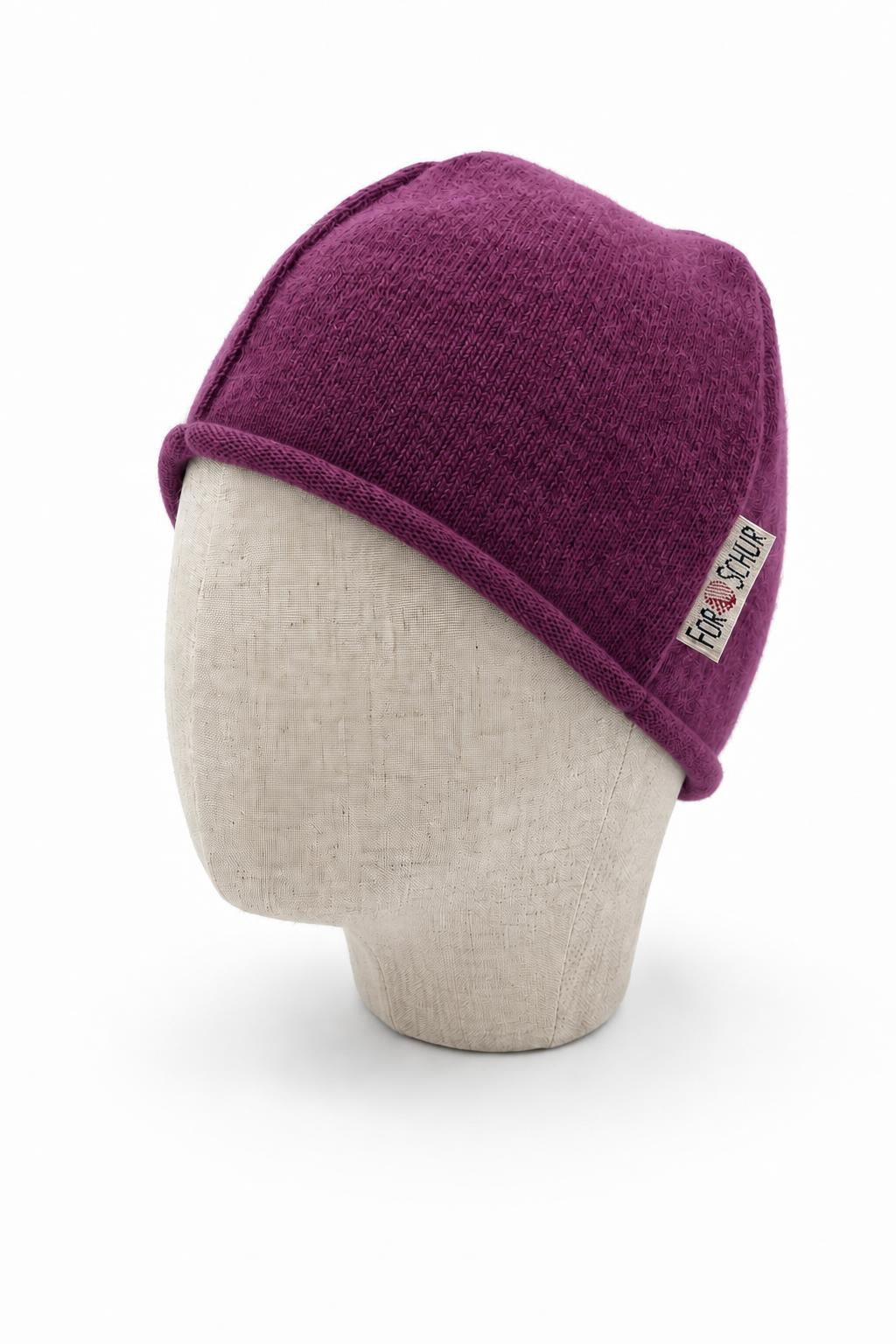 Kaschmir Beanie für Kinder in Lila, genäht in Berlin