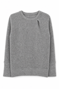 Kaschmir Pullover mit der Falte für Kinder in Grau, genäht in Berlin