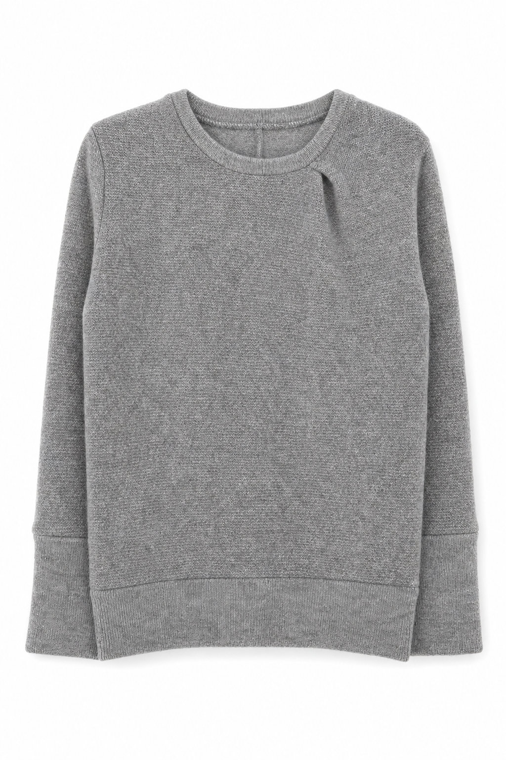 Kaschmir Pullover mit der Falte für Kinder in Grau, genäht in Berlin