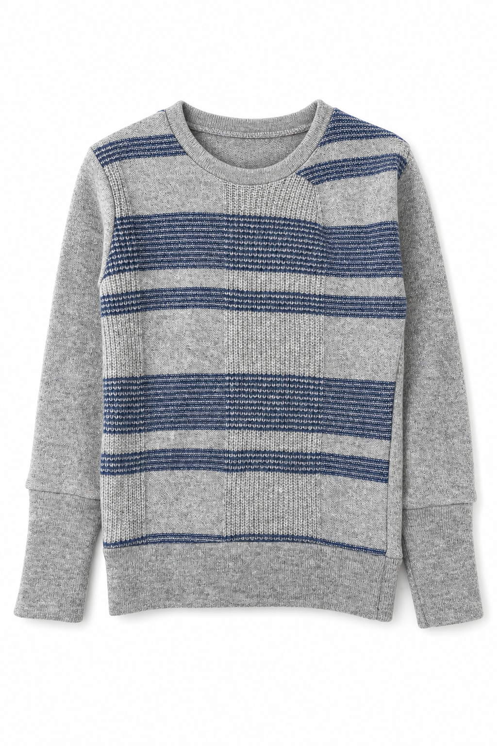 Kaschmir Pullover mit der Falte für Kinder in Grau, genäht in Berlin