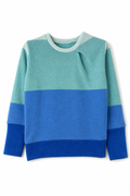 Kaschmir Pullover mit der Falte für Kinder in Blau, genäht in Berlin