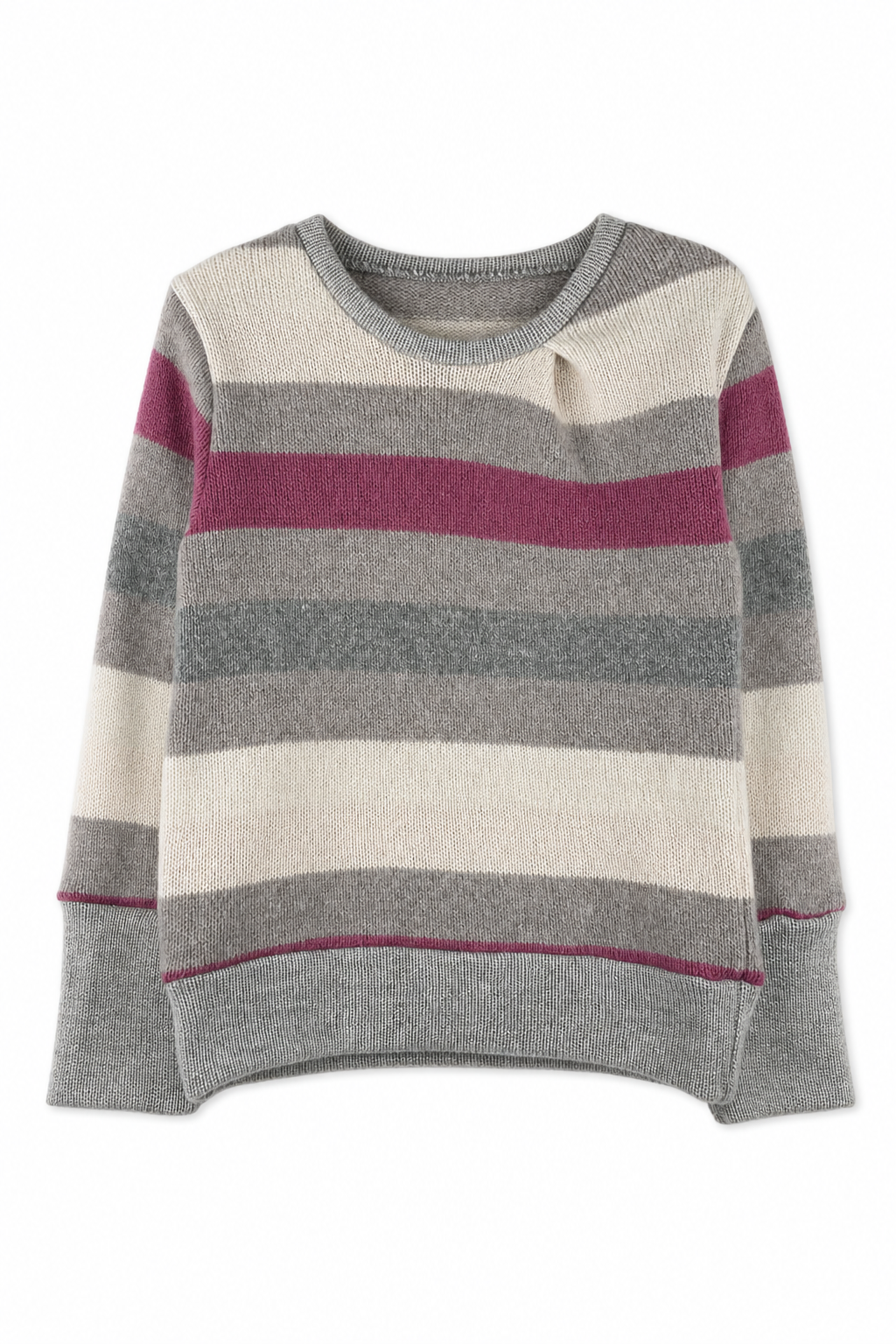 Kaschmir Pullover mit der Falte für Kinder in Grau, genäht in Berlin