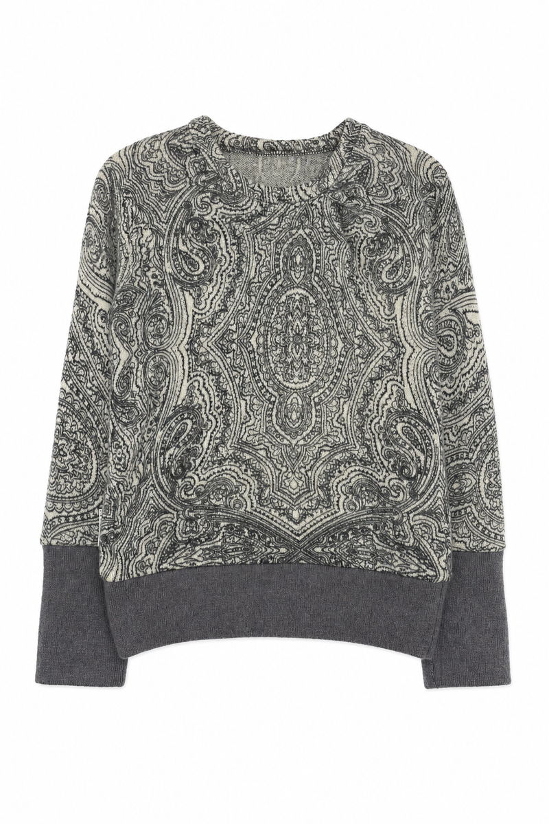 Kaschmir Pullover mit der Falte für Kinder in Grau, genäht in Berlin