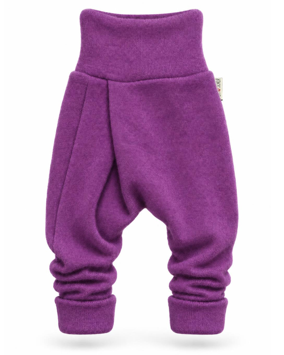 Kaschmir Baby Mitwachshose in Lila, genäht in Berlin