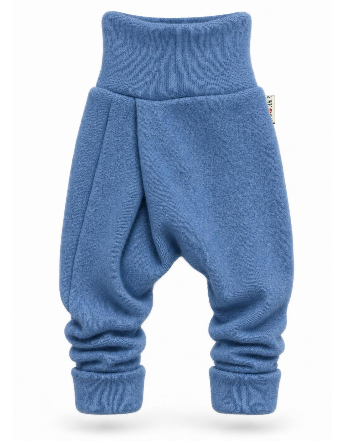 Kaschmir Baby Mitwachshose in Blau, genäht in Berlin