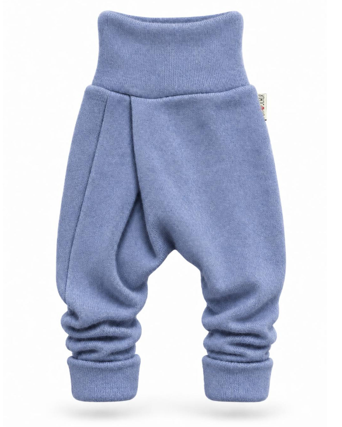 Kaschmir Baby Mitwachshose in Blau, genäht in Berlin