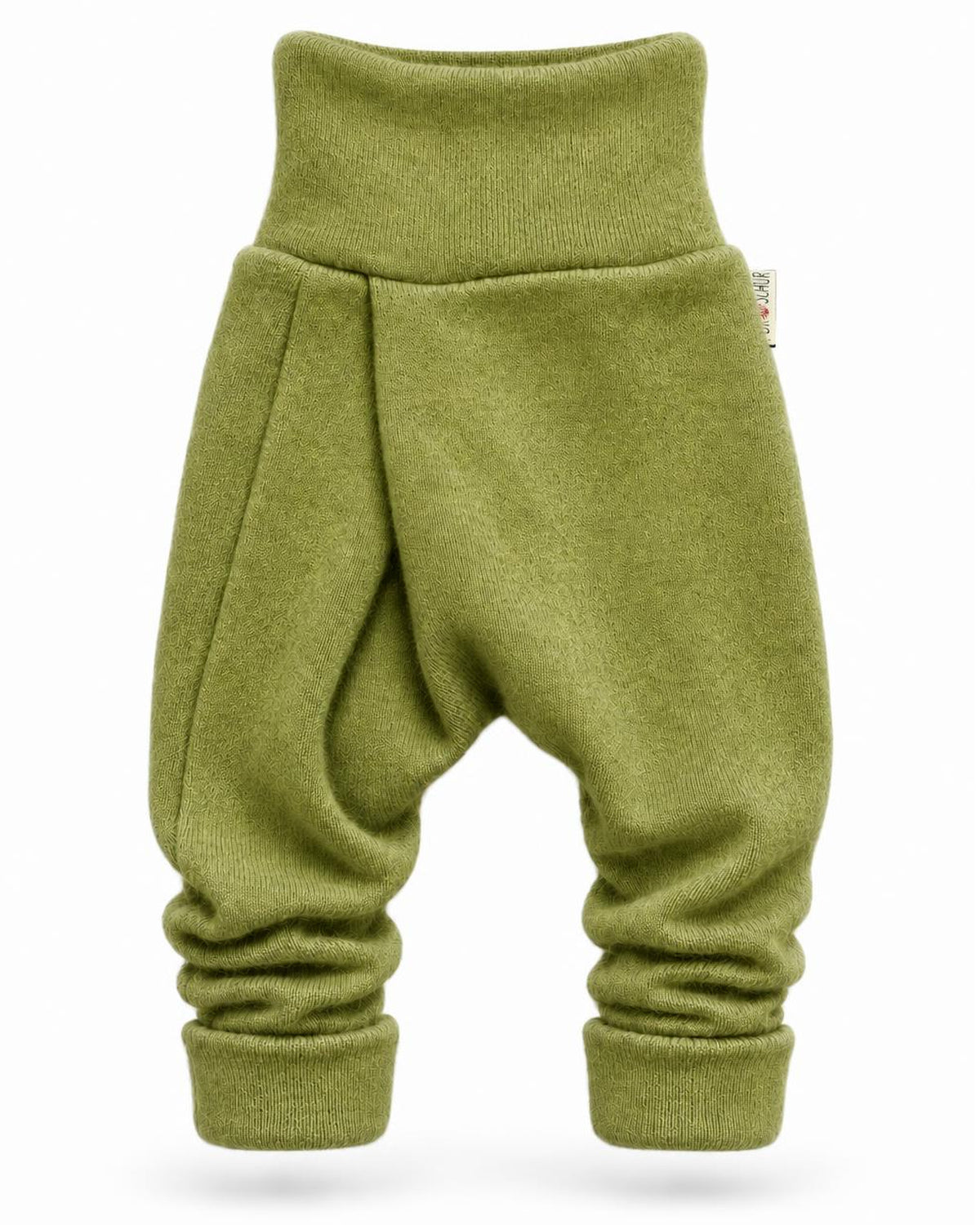Kaschmir Baby Mitwachshose in Grün, genäht in Berlin