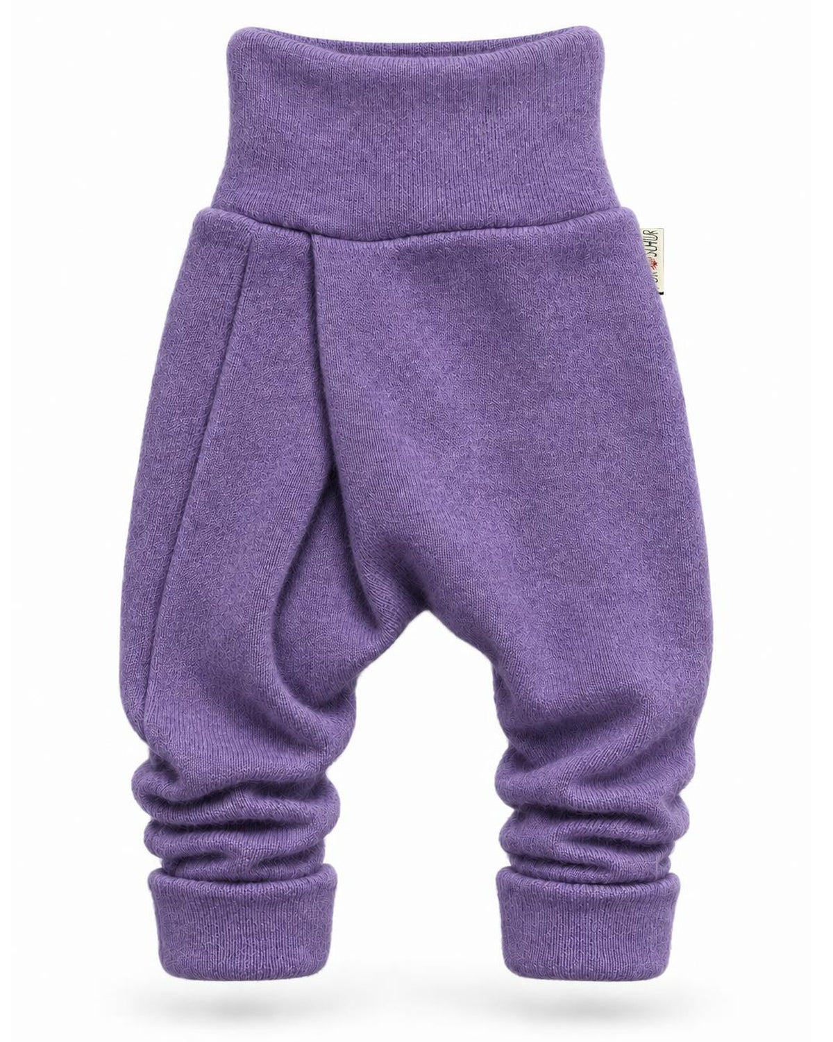 Kaschmir Baby Mitwachshose in Lila, genäht in Berlin