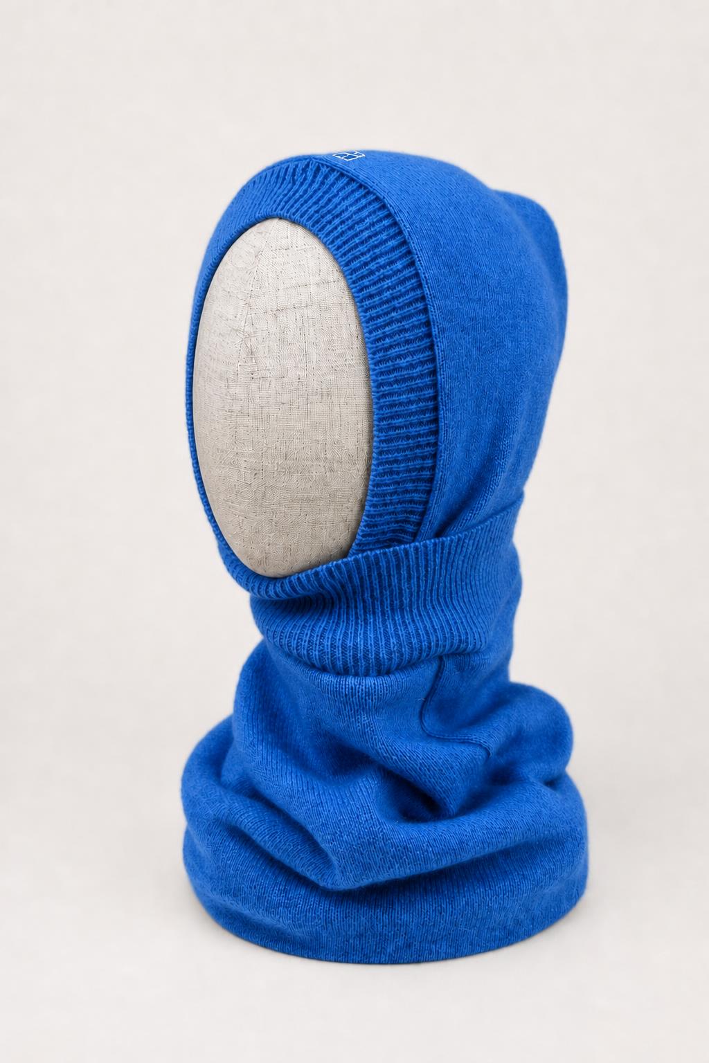 Kaschmir Damen Kapuzenschal in Blau, genäht in Berlin