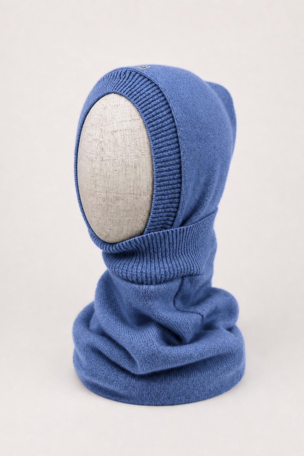 Kaschmir Kinder Kapuzenschal Blau Größe 3