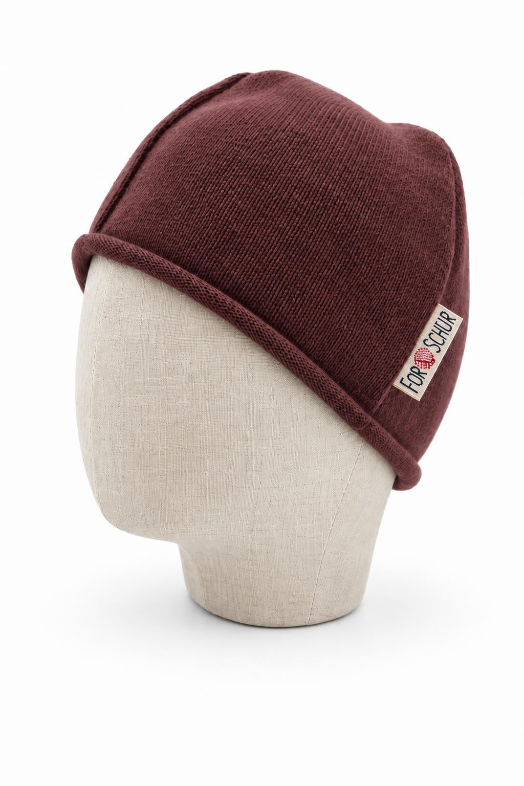Merino Beanie für Kinder in Rot, genäht in Berlin