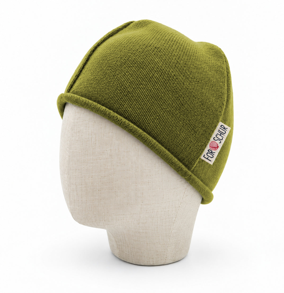 Merino Beanie für Kinder in Grün, genäht in Berlin