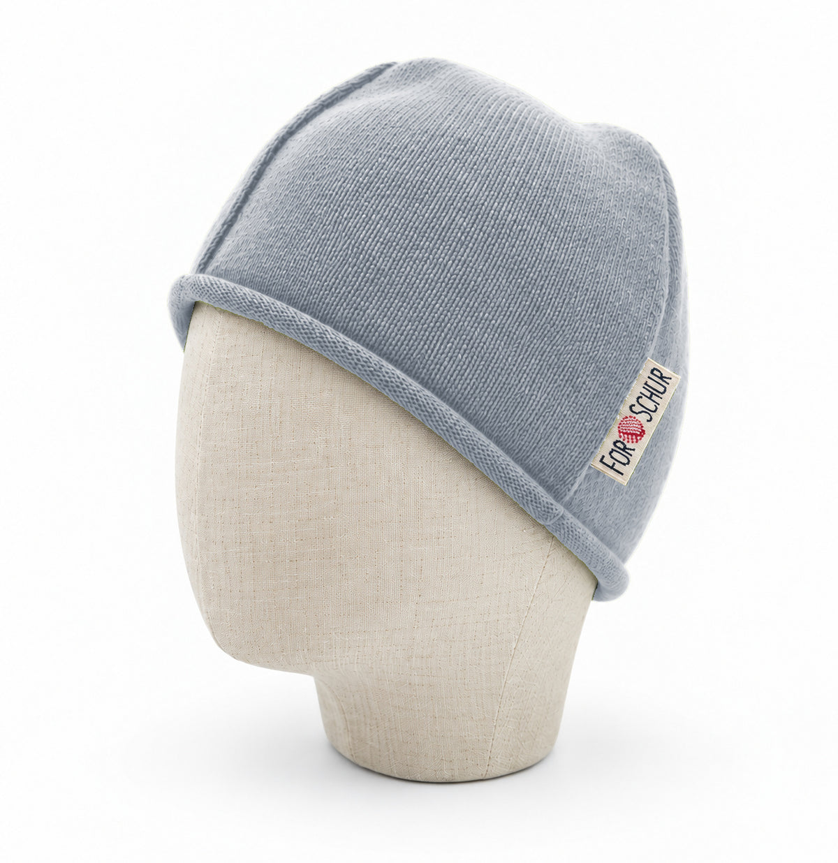 Merino Beanie für Kinder in Blau, genäht in Berlin