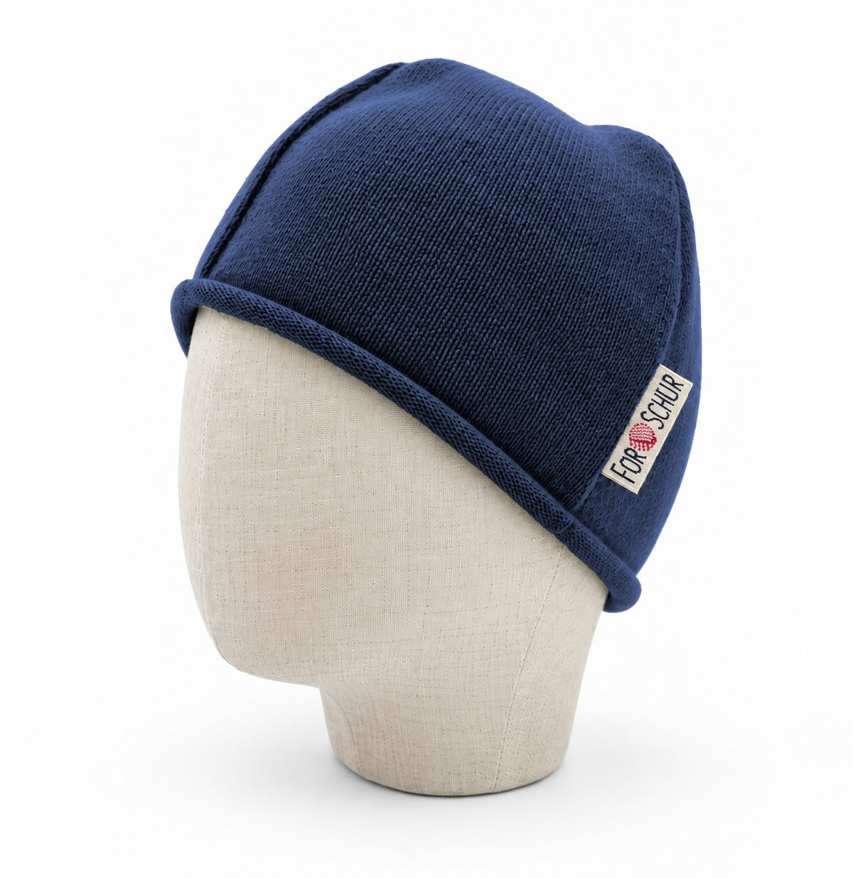Merino Beanie für Kinder in Blau, genäht in Berlin