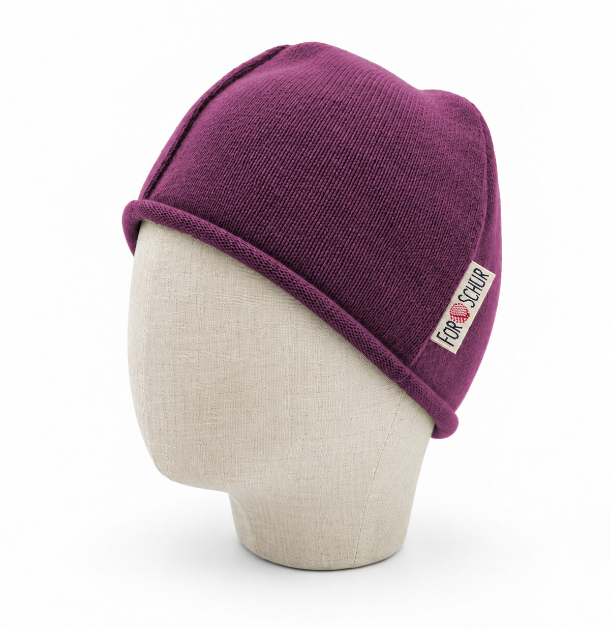 Merino Beanie für Kinder in Lila, genäht in Berlin