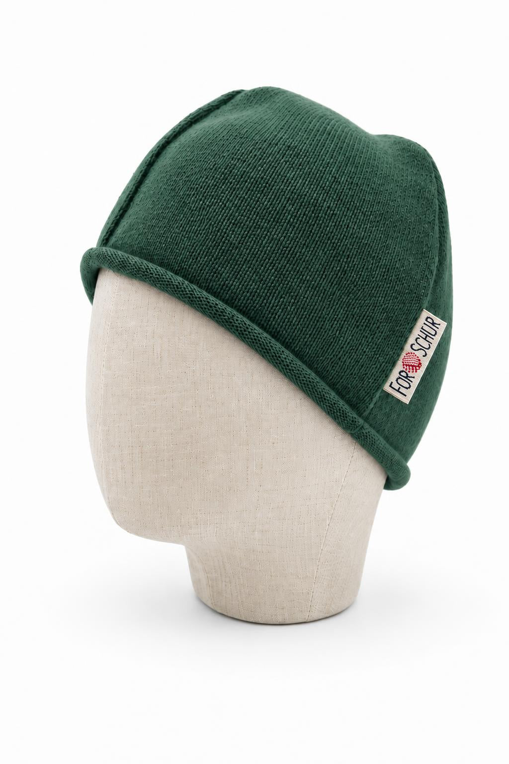 Merino Beanie für Kinder in Grün, genäht in Berlin