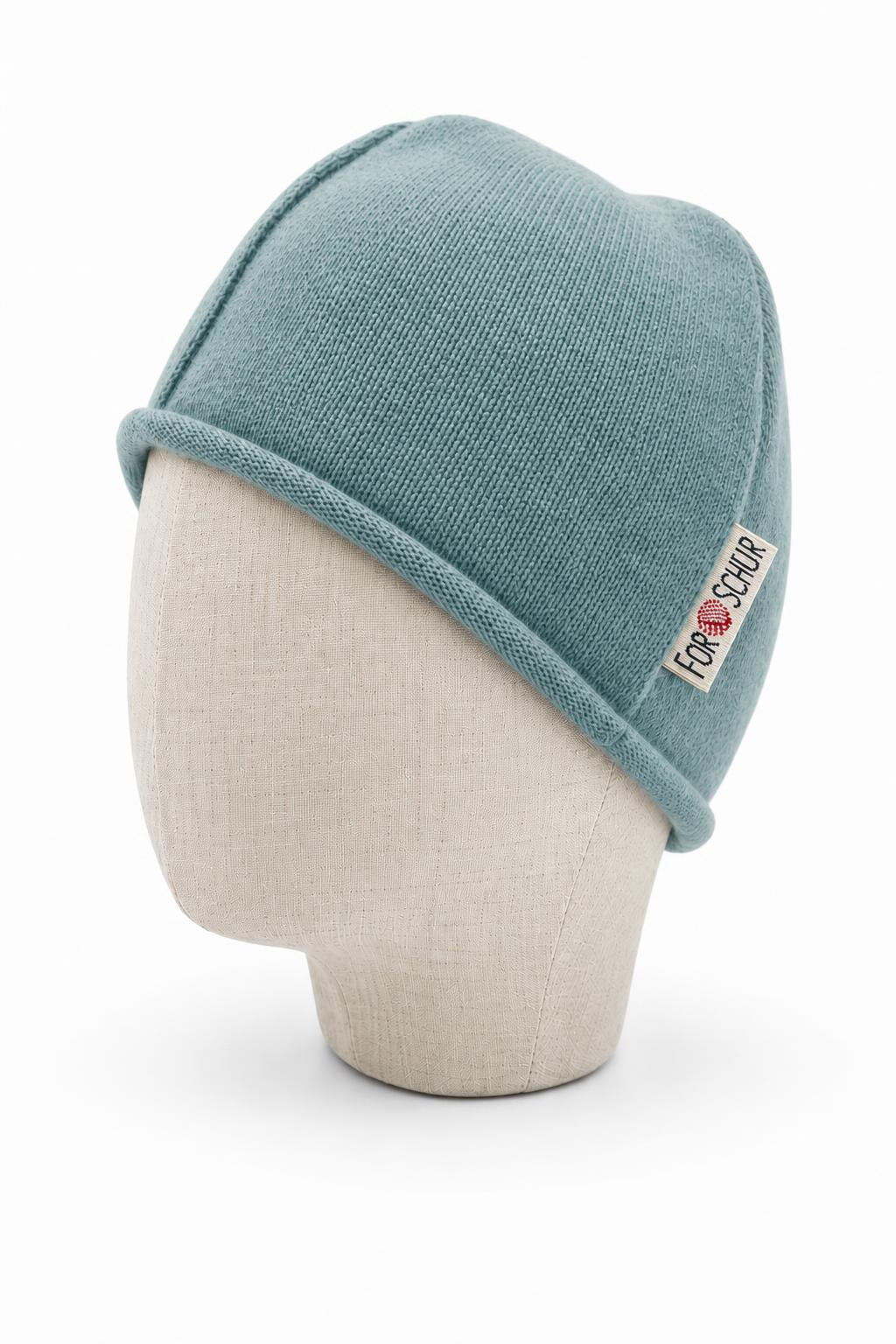 Merino Beanie für Kinder in Blau, genäht in Berlin