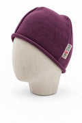 Merino Beanie für Kinder in Lila, genäht in Berlin