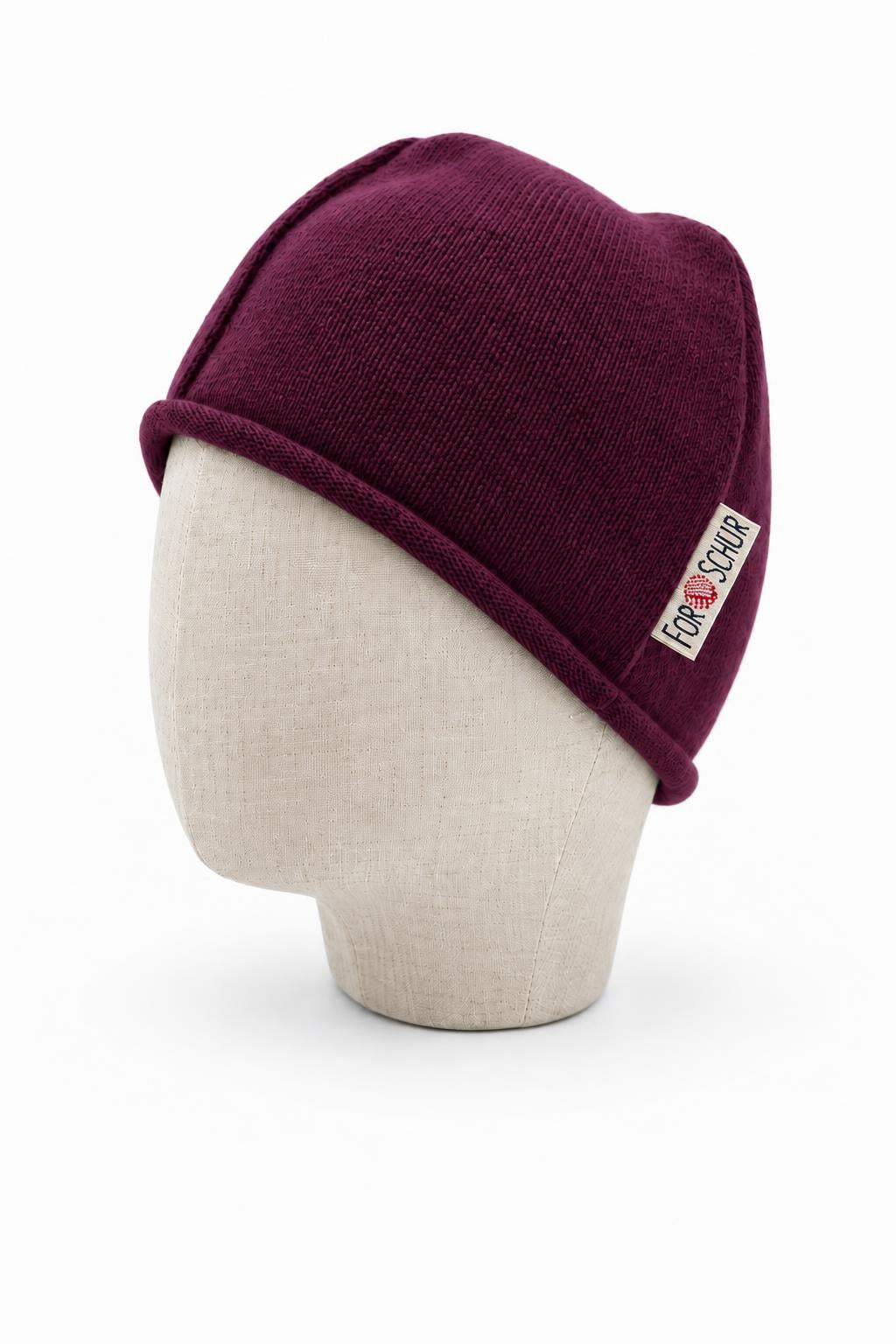 Merino Beanie für Kinder in Lila, genäht in Berlin